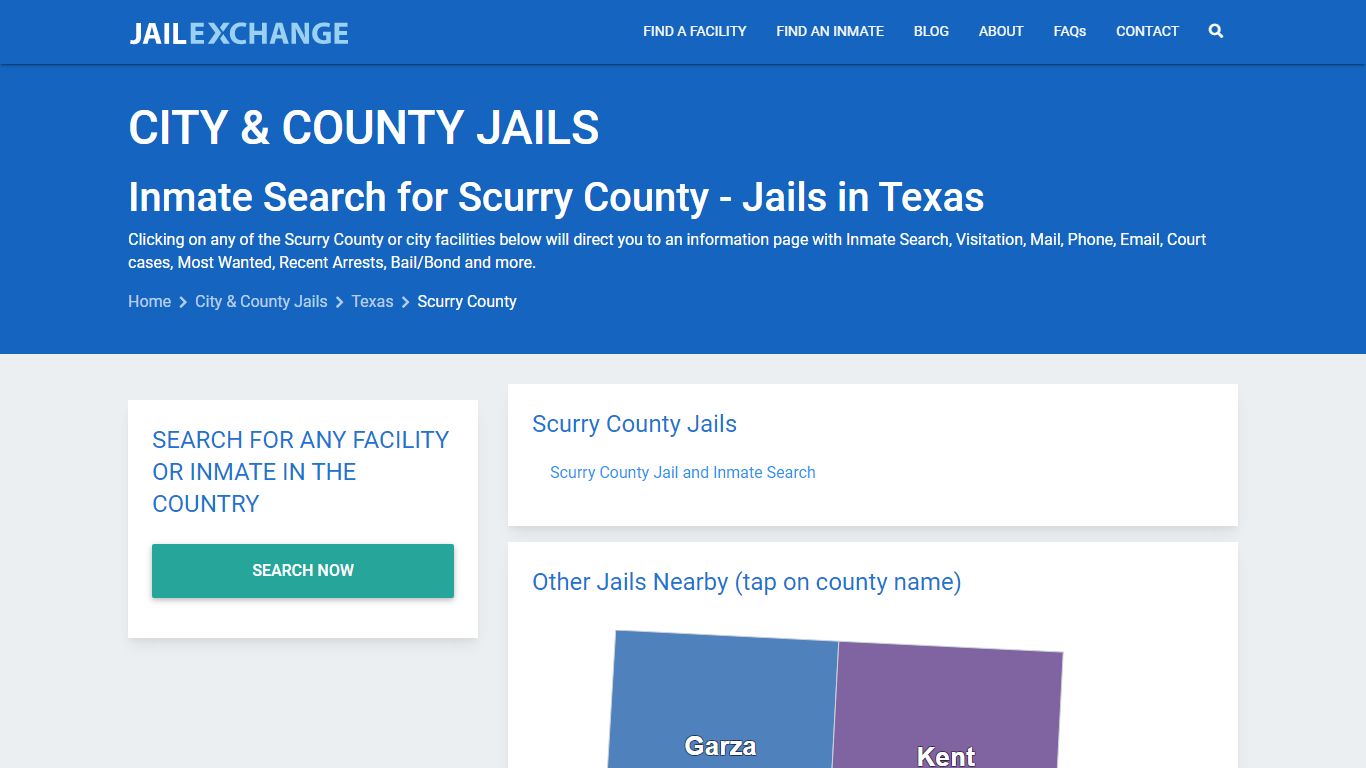 Inmate Search for Scurry County | Jails in Texas - Jail Exchange